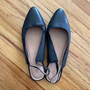 Madewell Margo Leather Slingback Flats